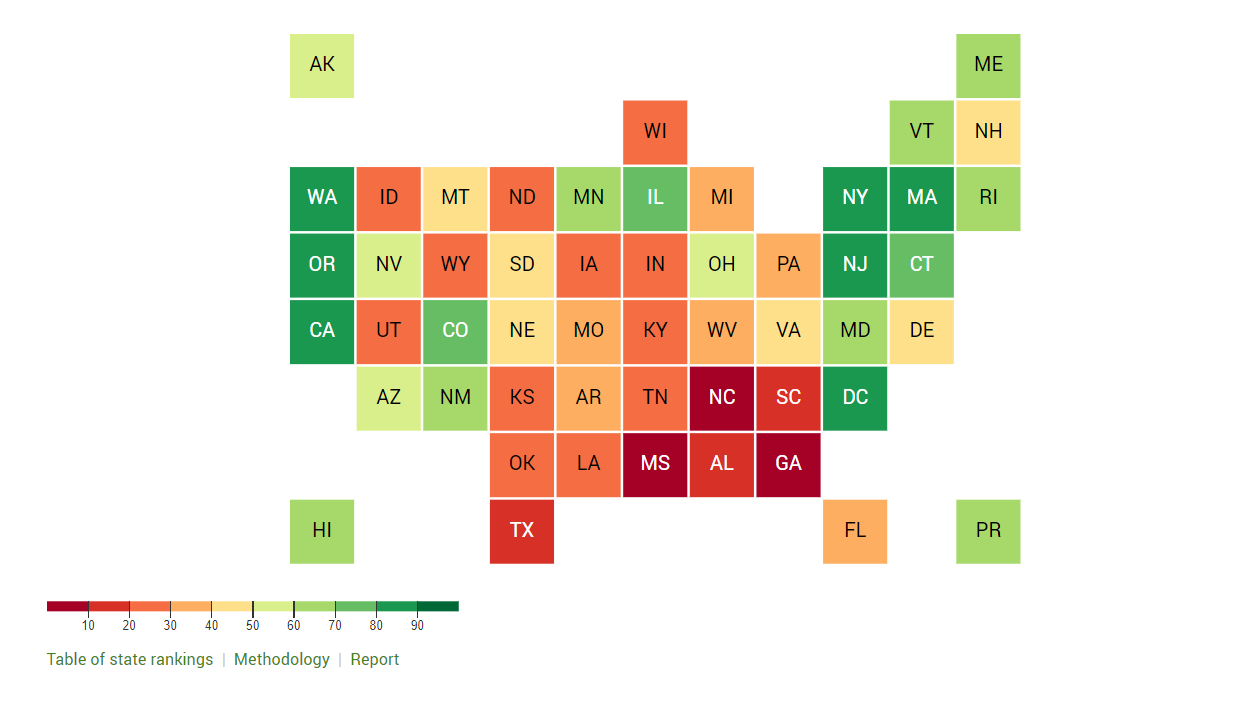 Best and Worst States to Work in America